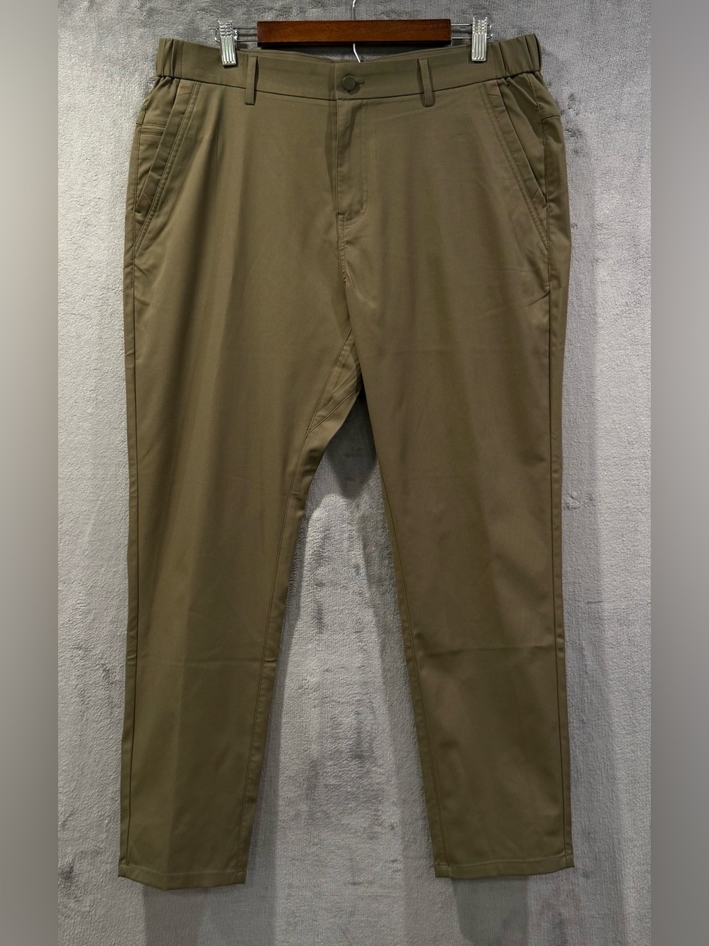 Jack Archer Mens 35x30 Olive Green Performance Chino Pants Golf Stretch